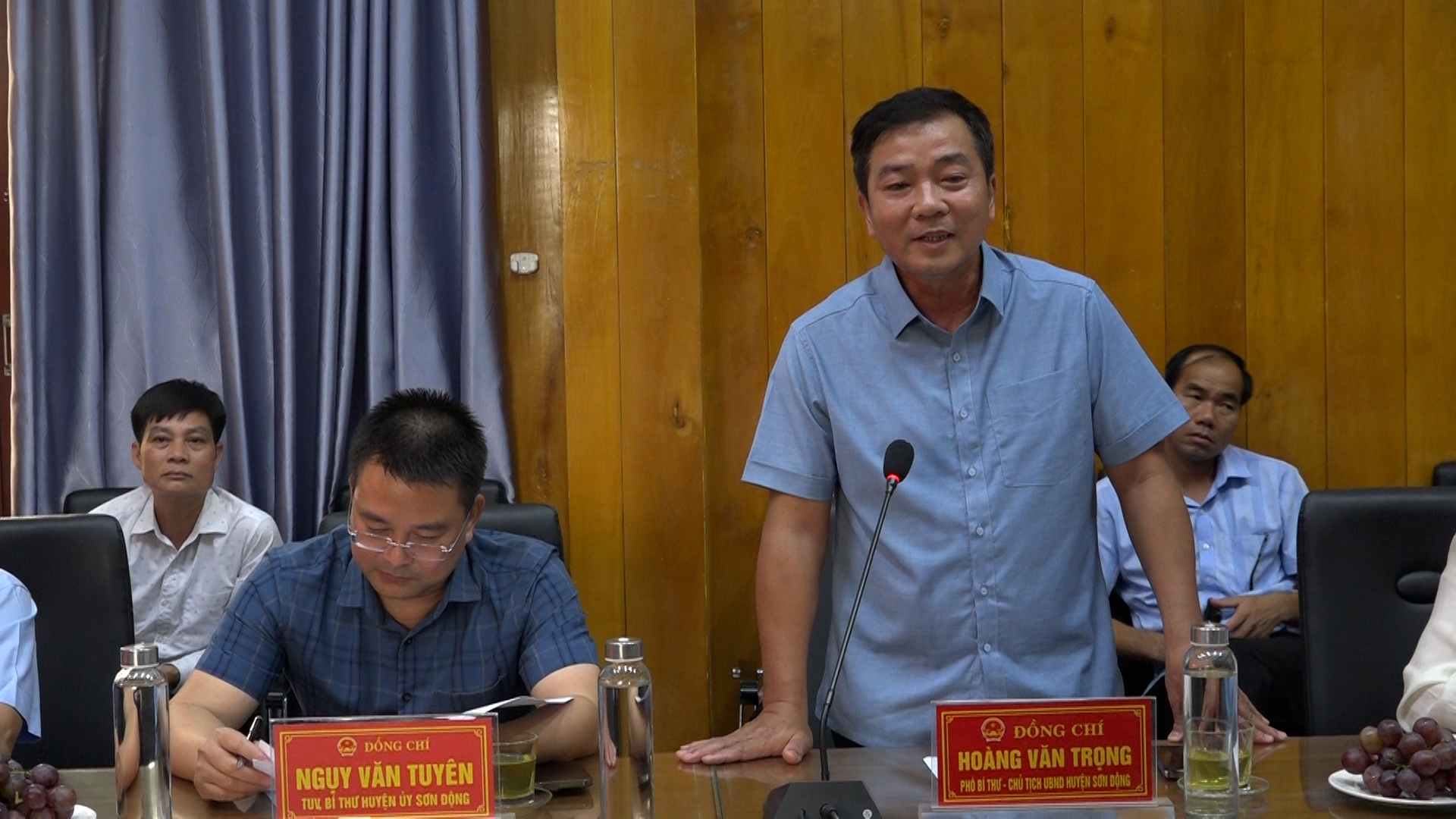 Chủ tịch UBND huyện Sơn Động Hoàng Văn Trọng khái quát tình hình KT-XH của địa phương